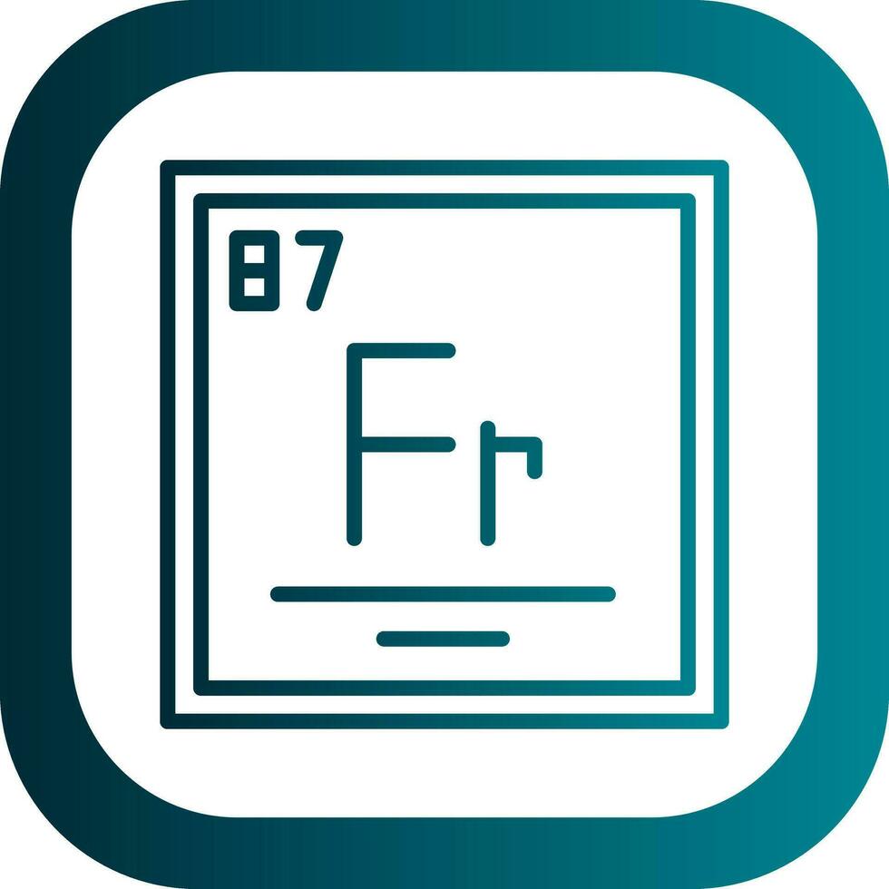 francium vecteur icône conception