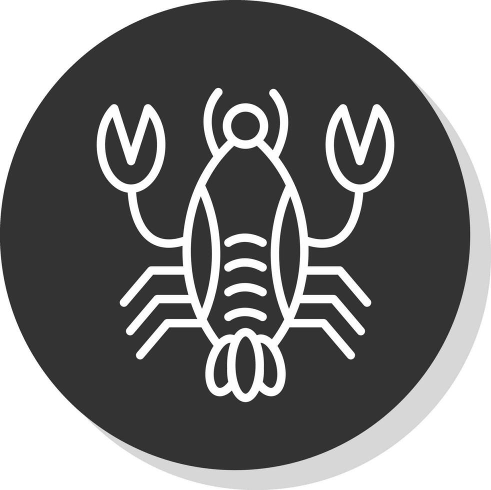 conception d'icône de vecteur de homard