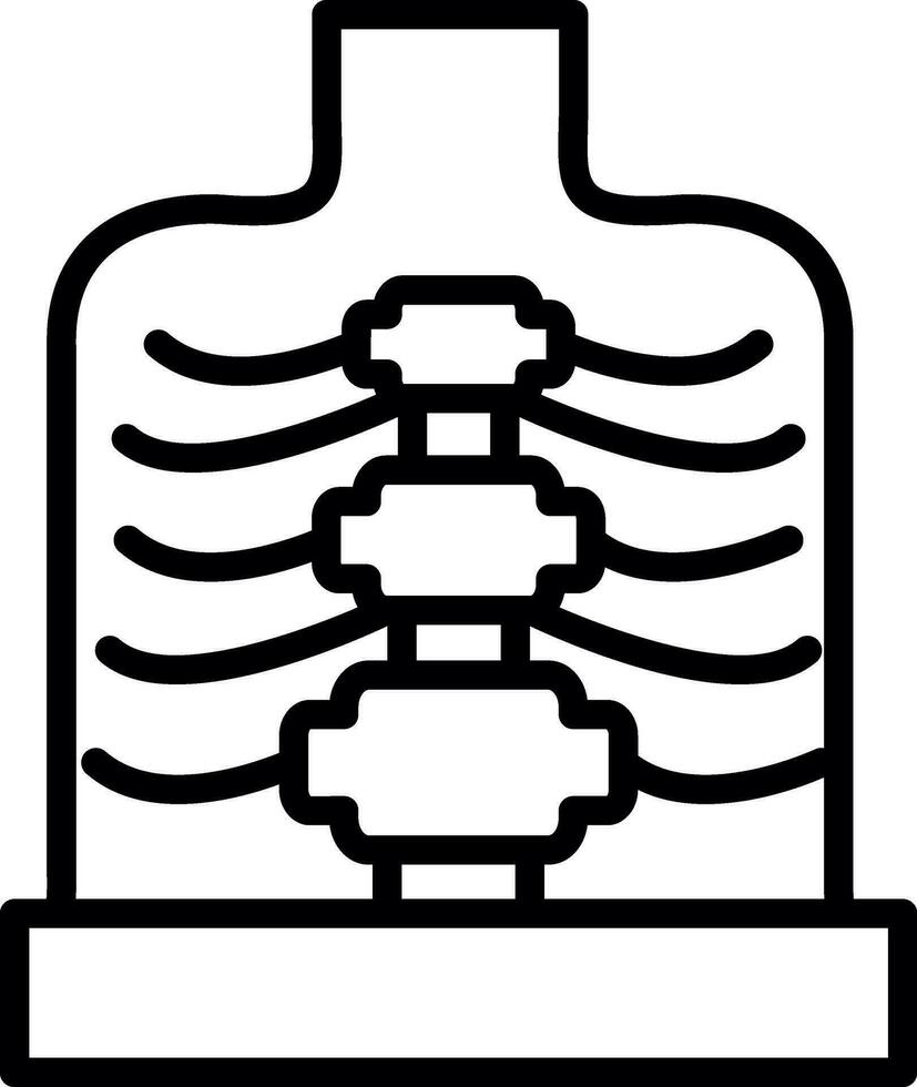 cage thoracique vecteur icône conception