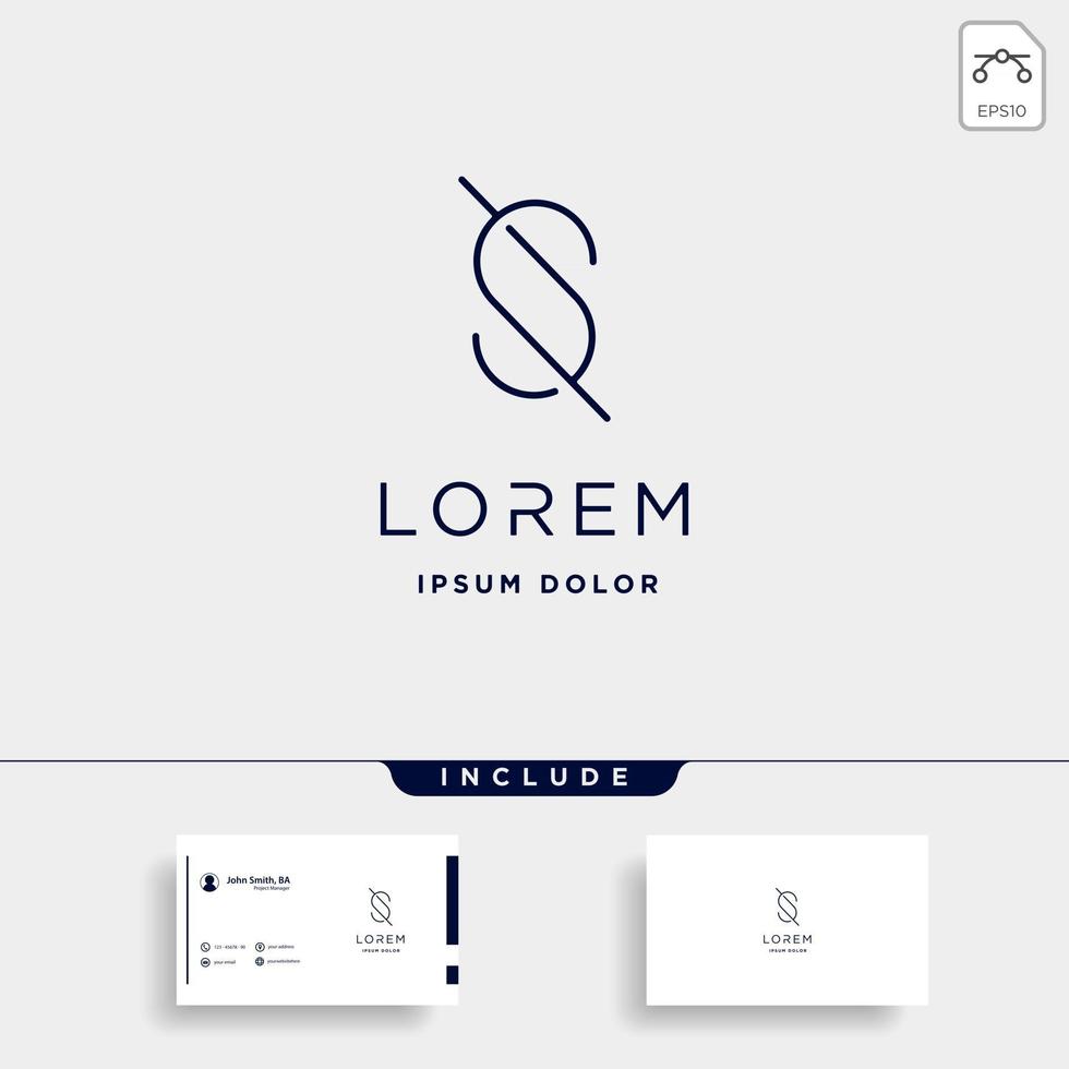 lettre s ss logo design vecteur simple