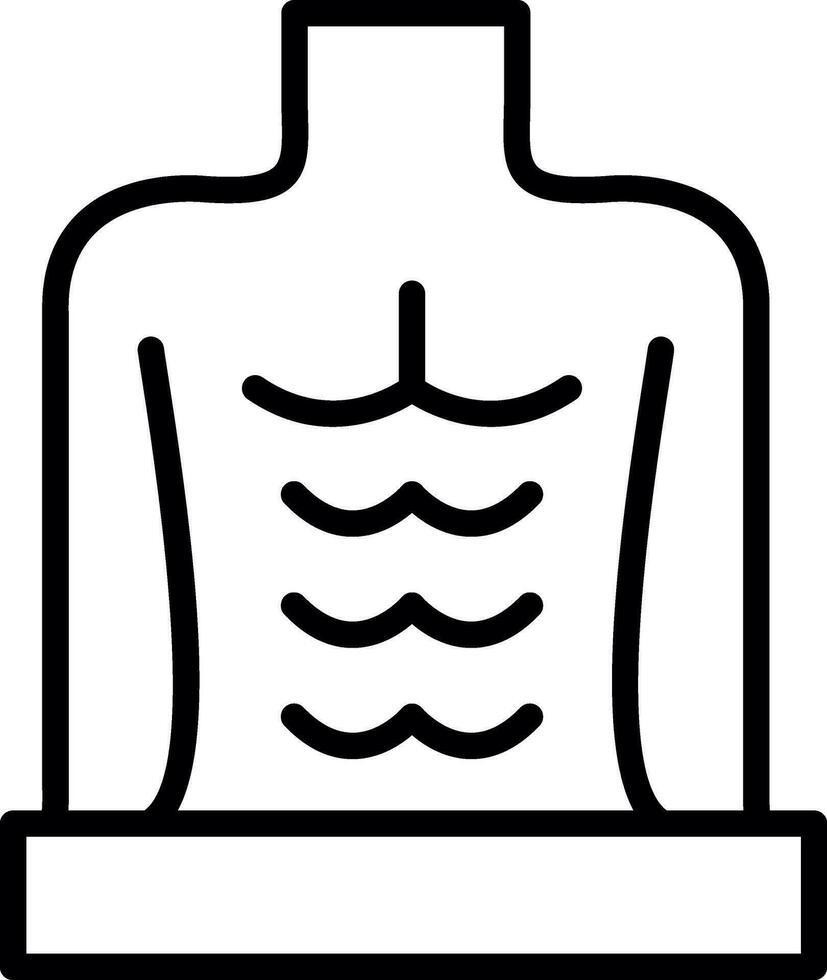 les abdominaux vecteur icône conception