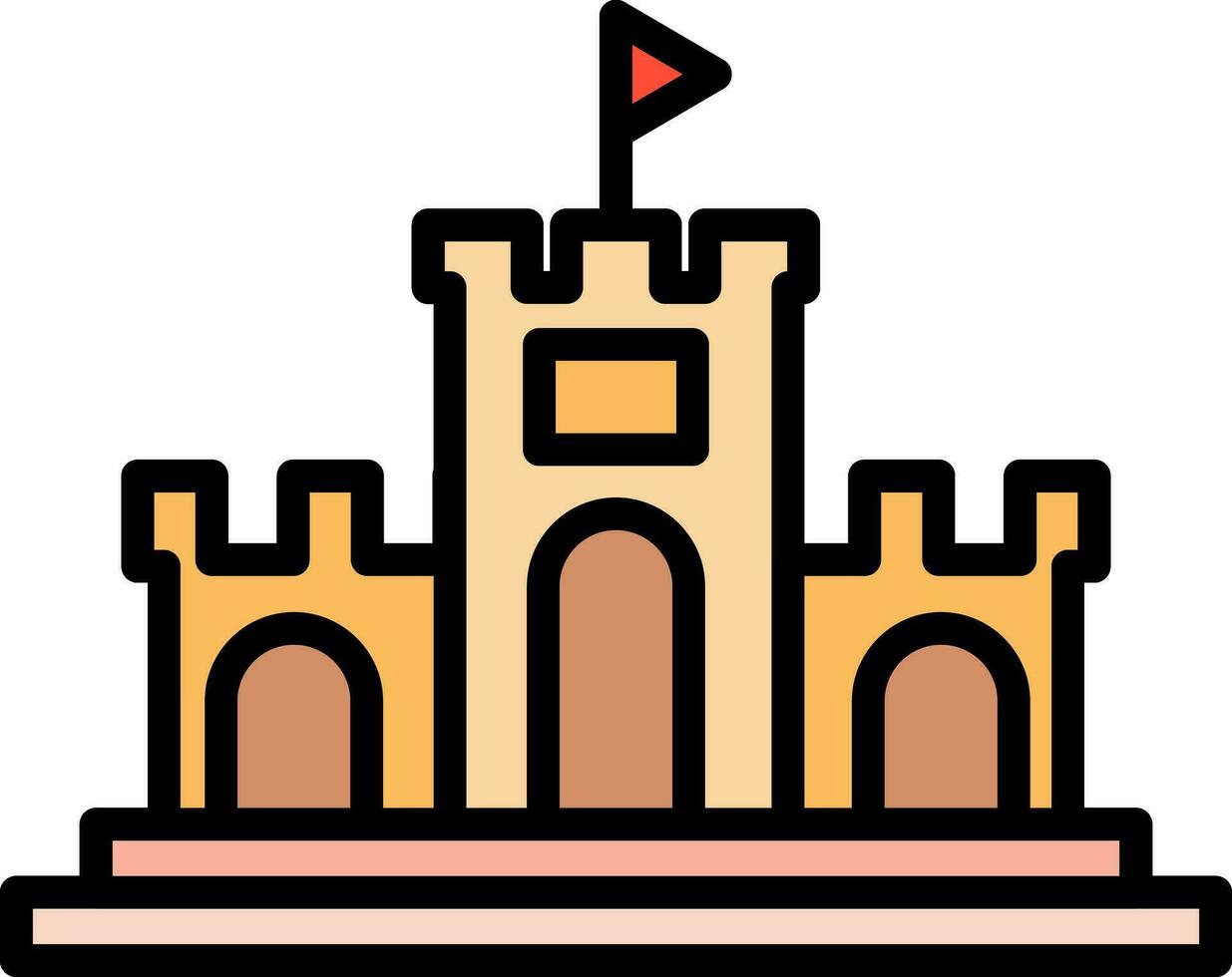 le sable Château vecteur icône conception