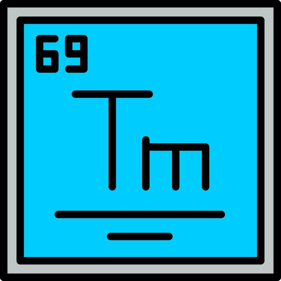 thulium vecteur icône conception