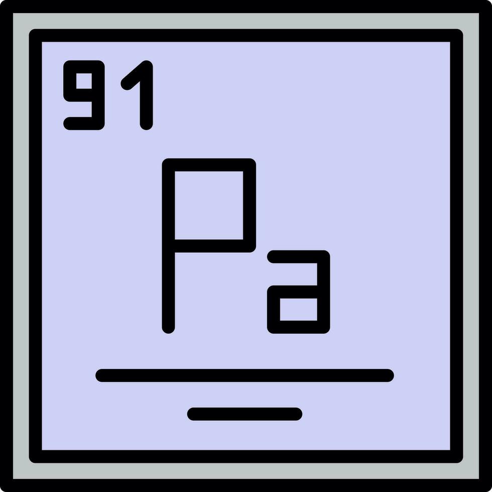 protactinium vecteur icône conception