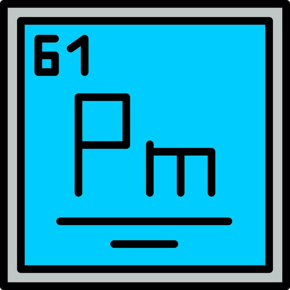 prométhium vecteur icône conception