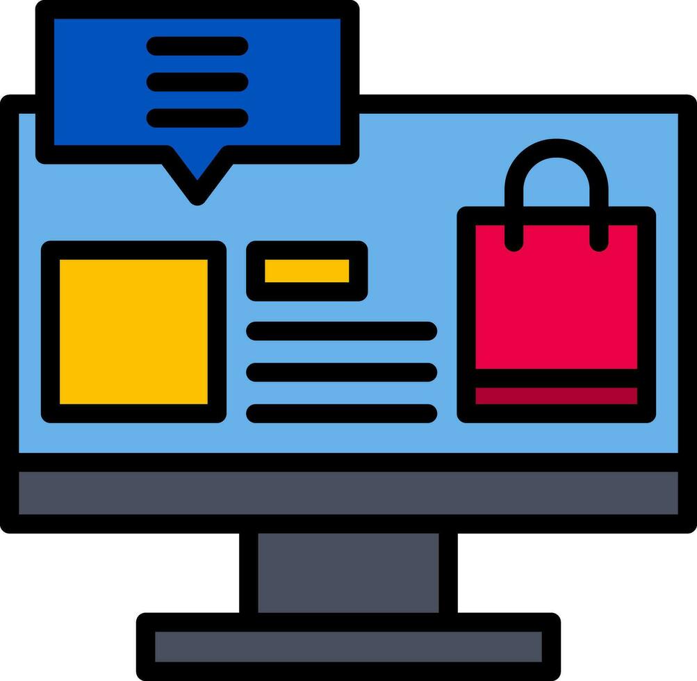 conception d'icône vectorielle de magasinage en ligne vecteur