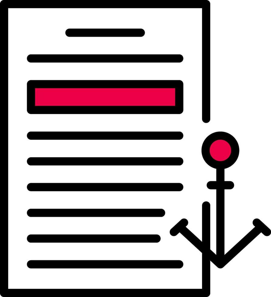 conception d'icône de vecteur de texte d'ancrage