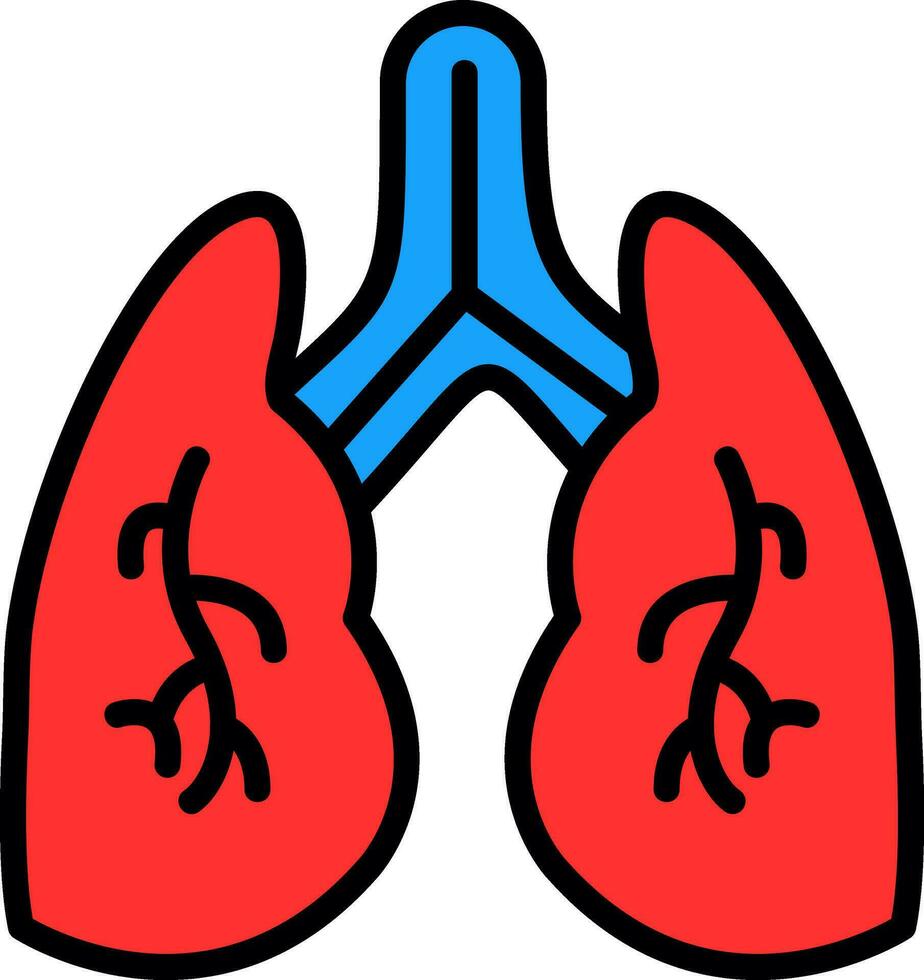 conception d'icône de vecteur de poumons