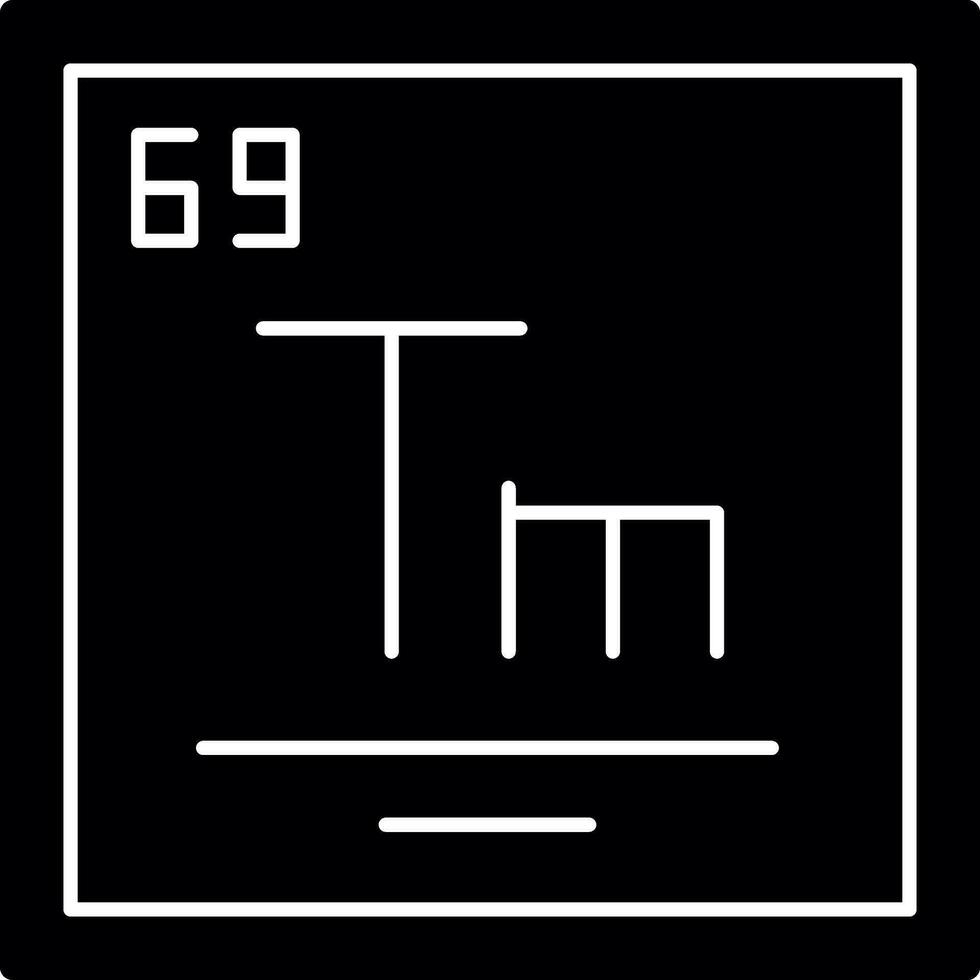 thulium vecteur icône conception