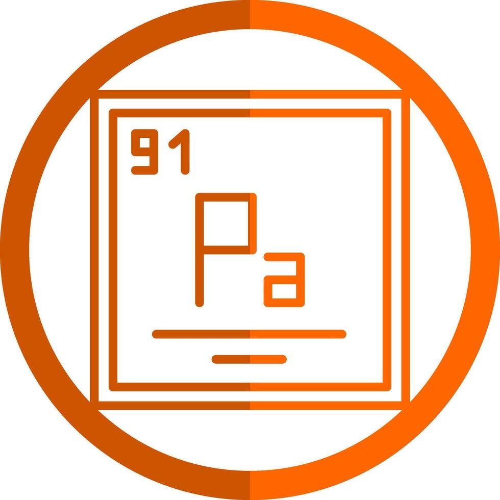 protactinium vecteur icône conception