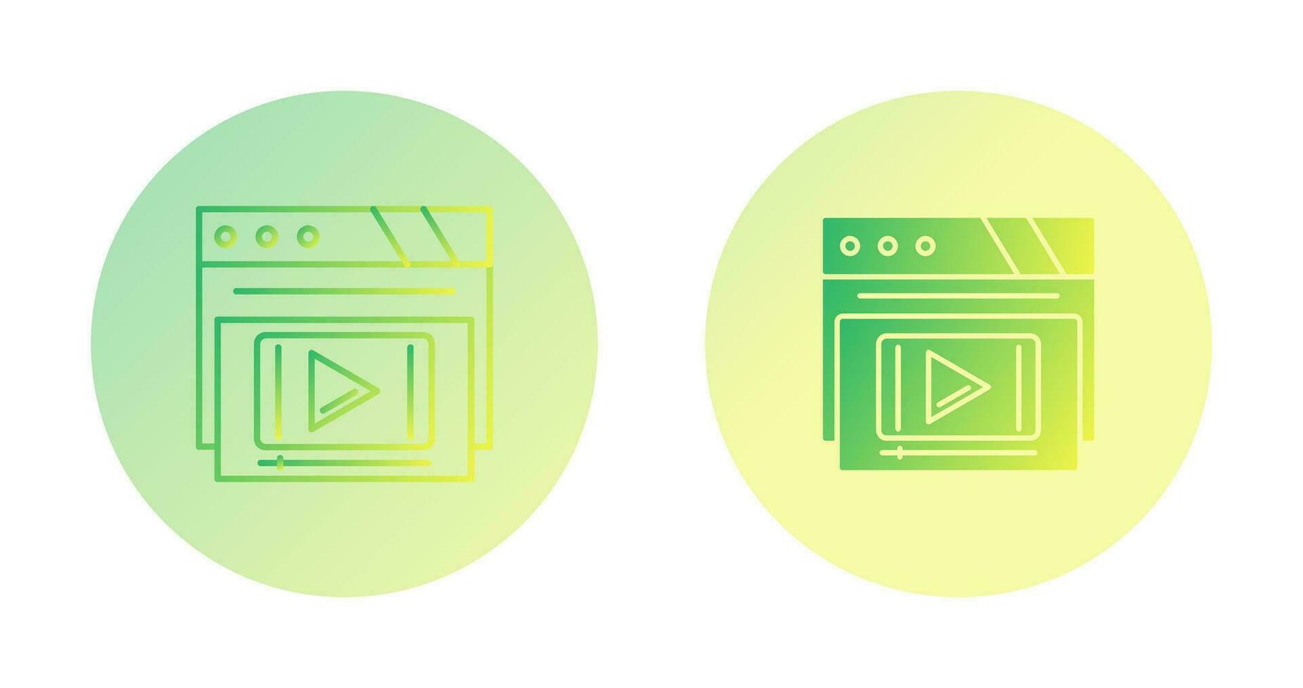 icône de vecteur de lecteur vidéo