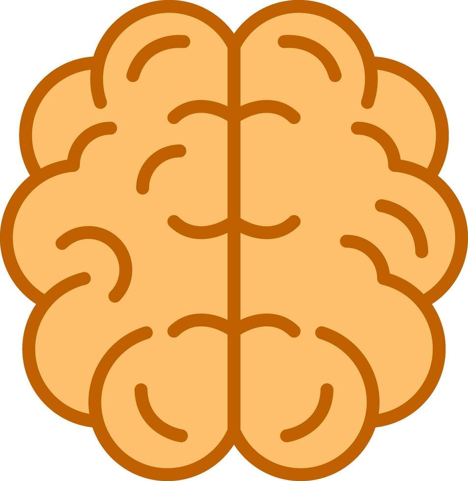 conception d'icône de vecteur de cerveau