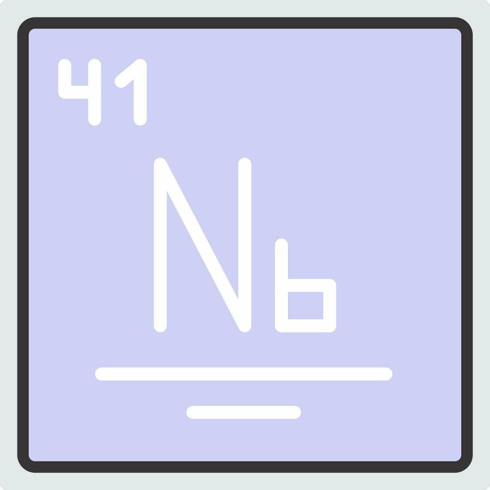 niobium vecteur icône conception
