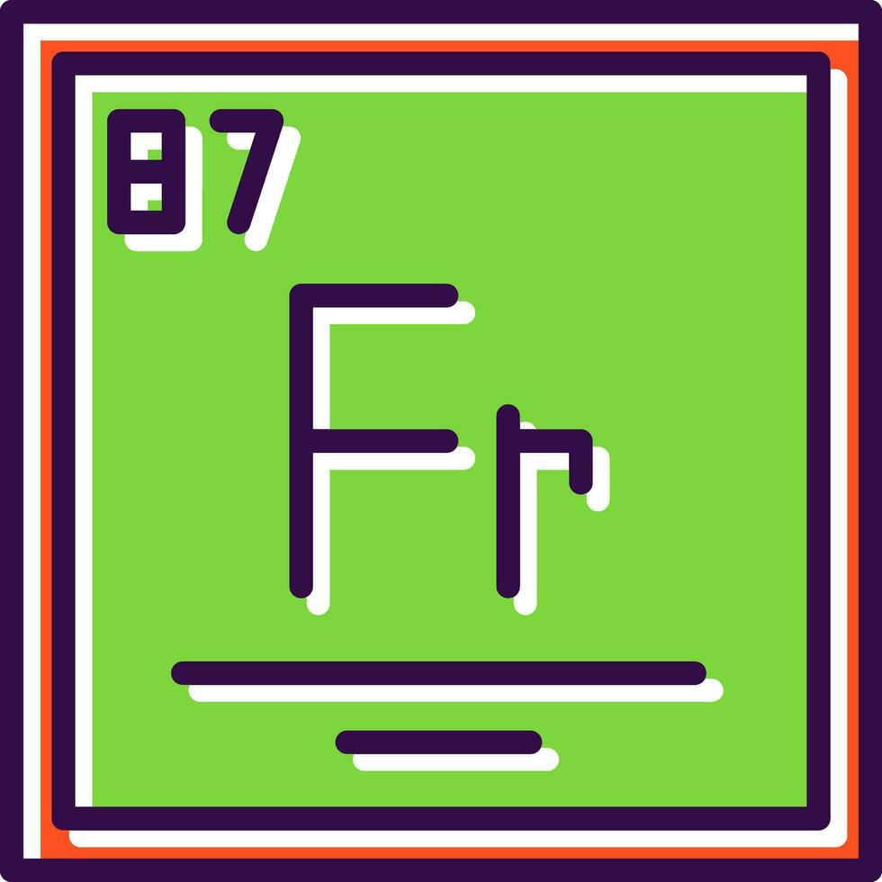 francium vecteur icône conception