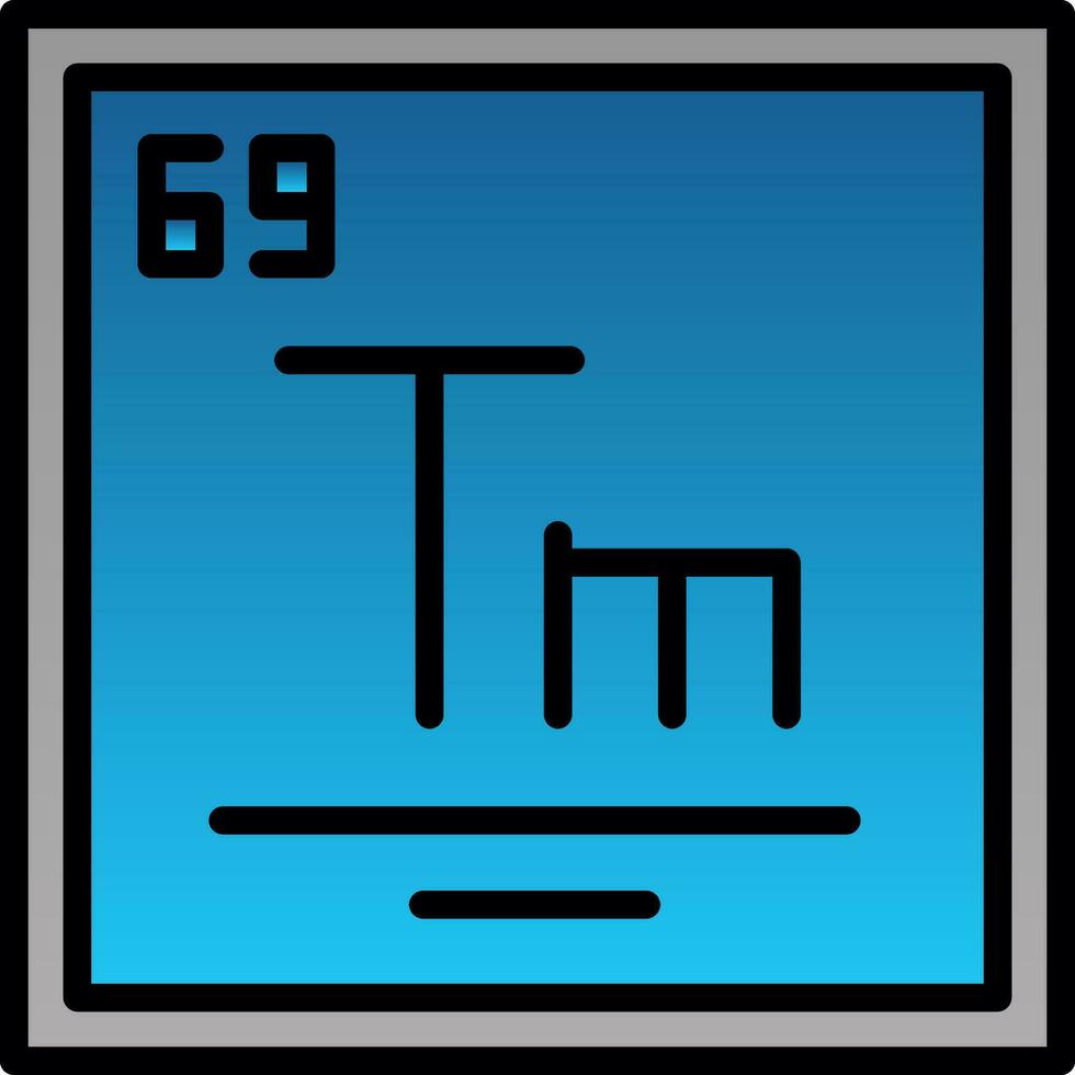 thulium vecteur icône conception