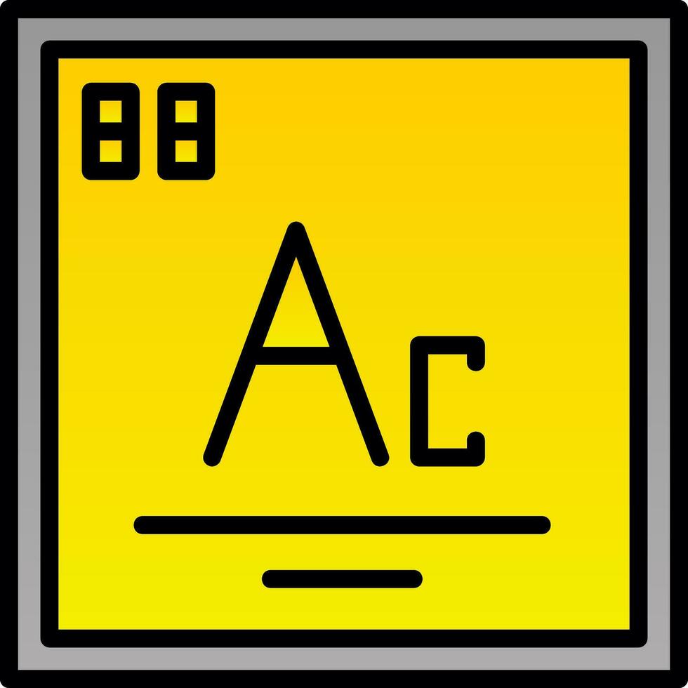 actinium vecteur icône conception