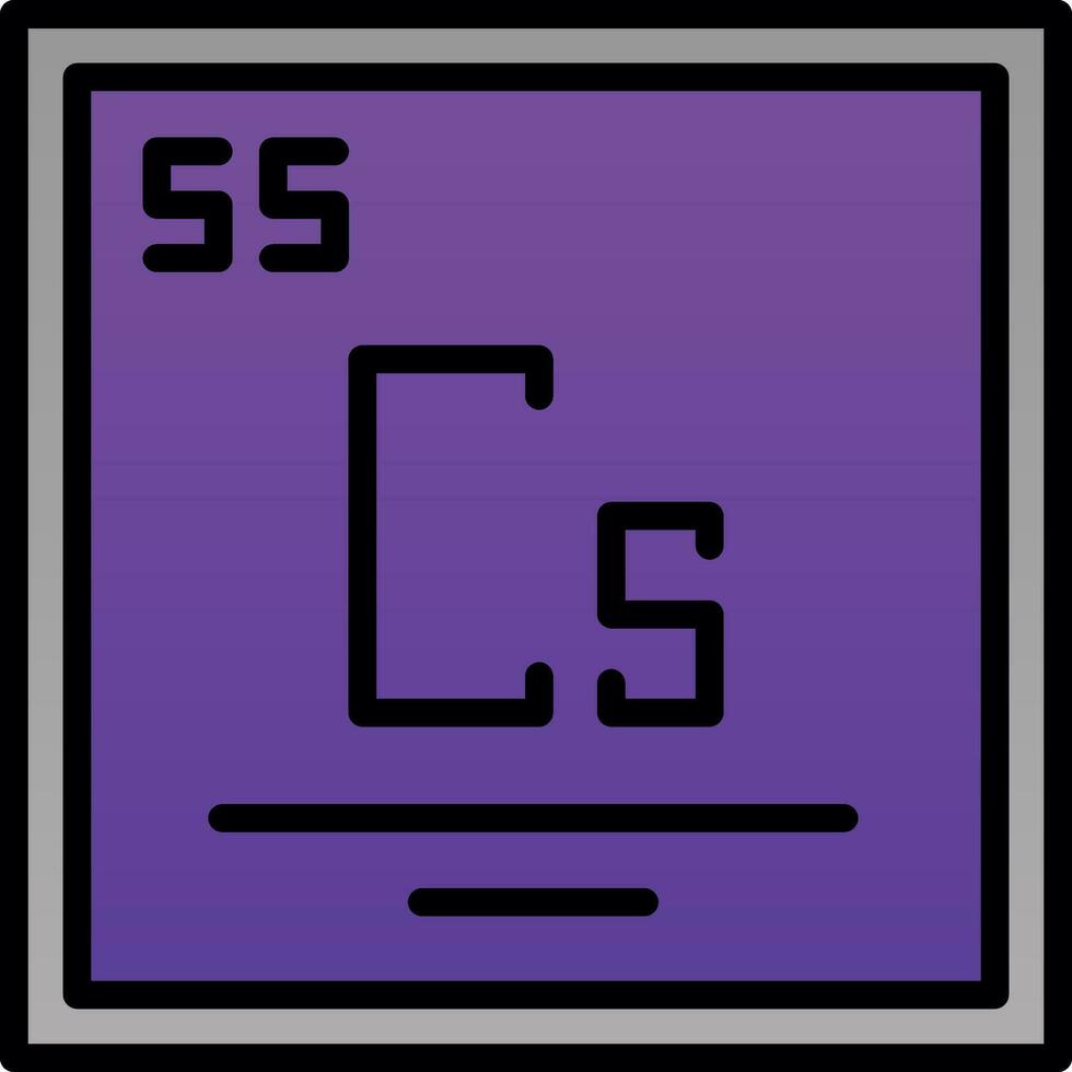 césium vecteur icône conception