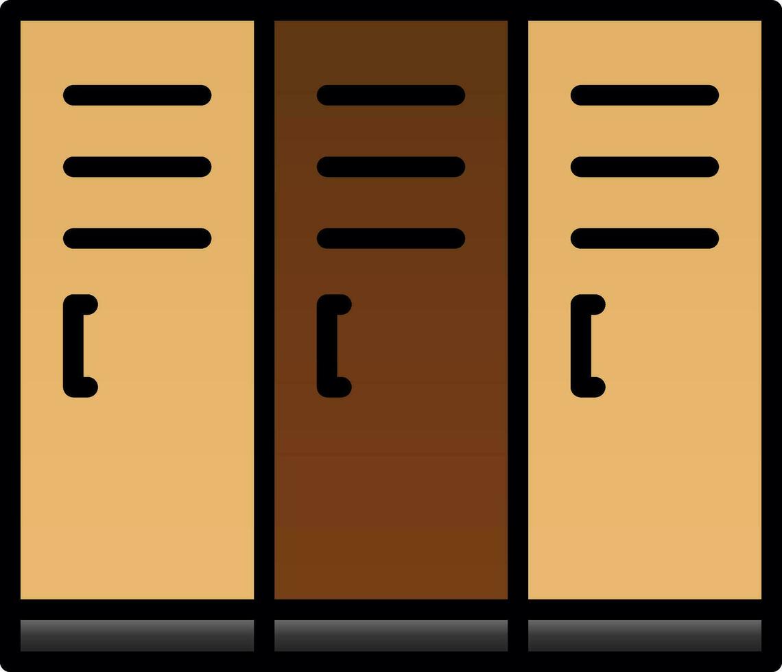 conception d'icône de vecteur de casier