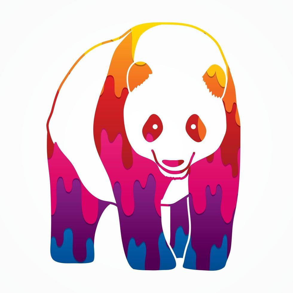 vecteur de dessin animé abstrait panda