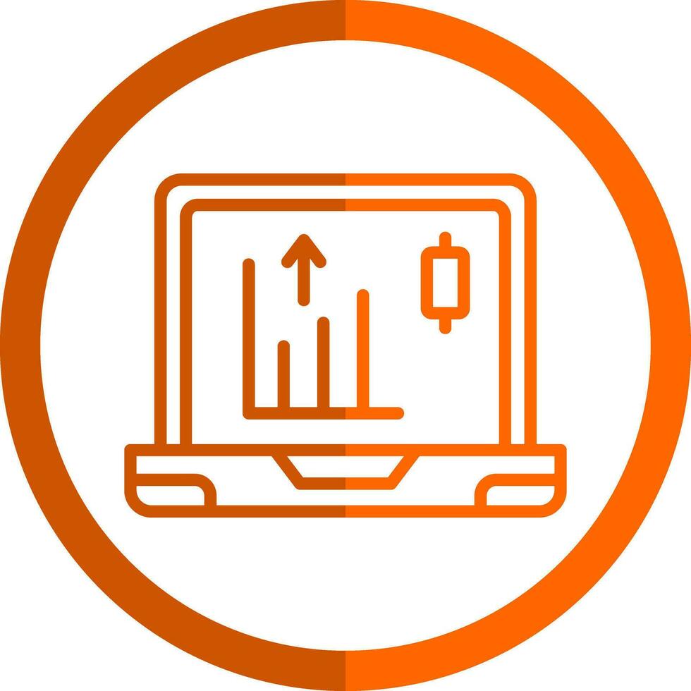 conception d'icône de vecteur de marché boursier