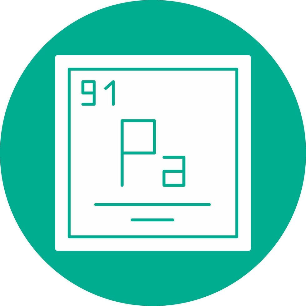 protactinium vecteur icône conception