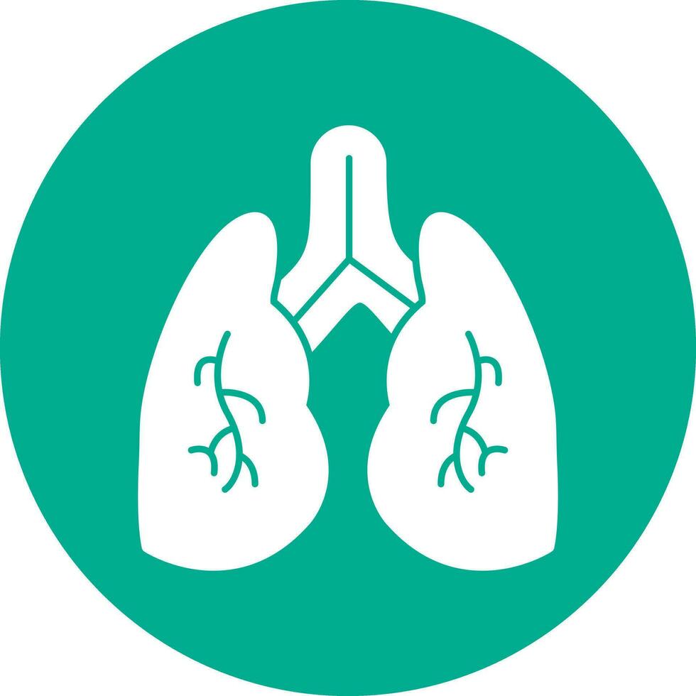 conception d'icône de vecteur de poumons