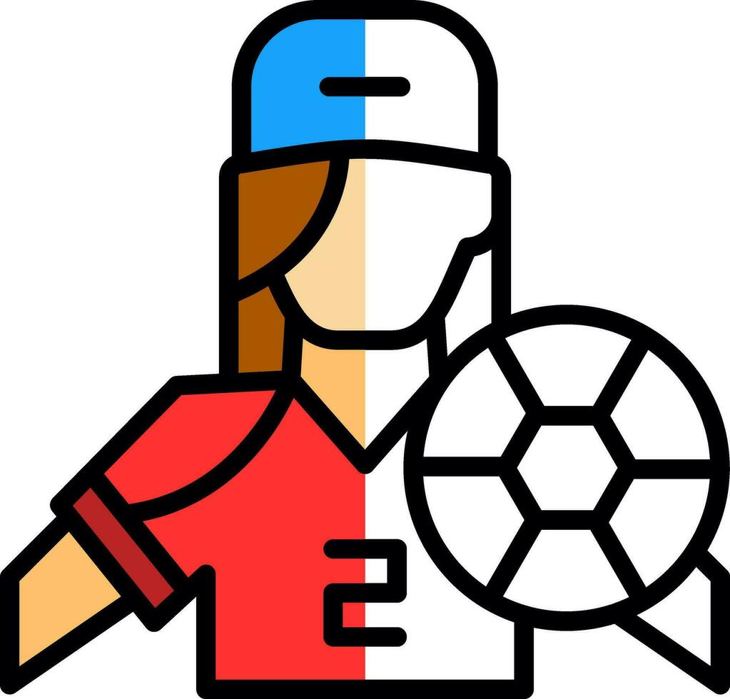 conception d'icône de vecteur de joueur de football