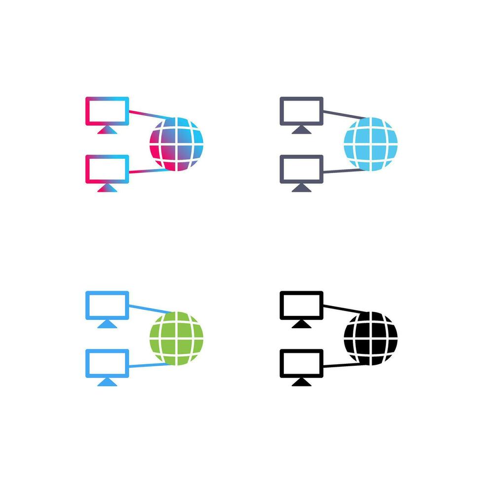 icône de vecteur de connectivité internet