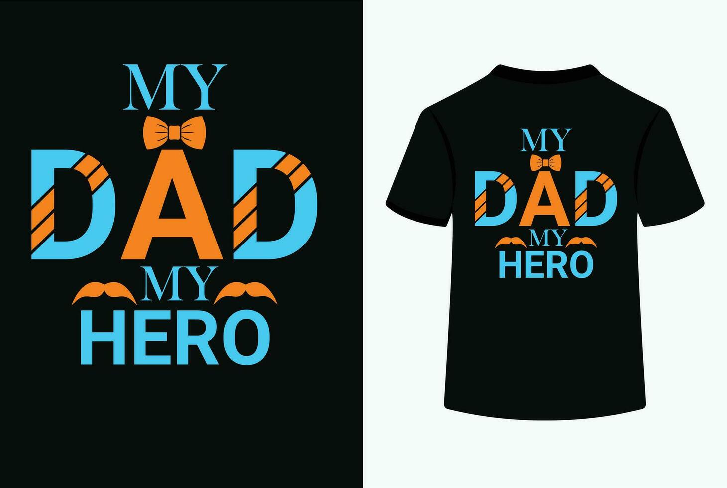 mon papa mon héros typographie T-shirt conception vecteur