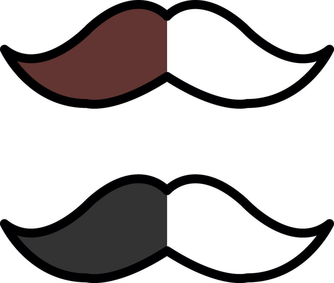 conception d'icône vecteur moustache