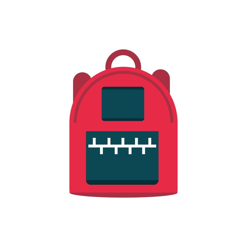 Fourniture d'accessoires de sac à dos conception d'icône d'école d'éducation vecteur