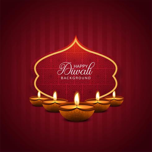 Beau décor décoratif festival joyeux Diwali vecteur
