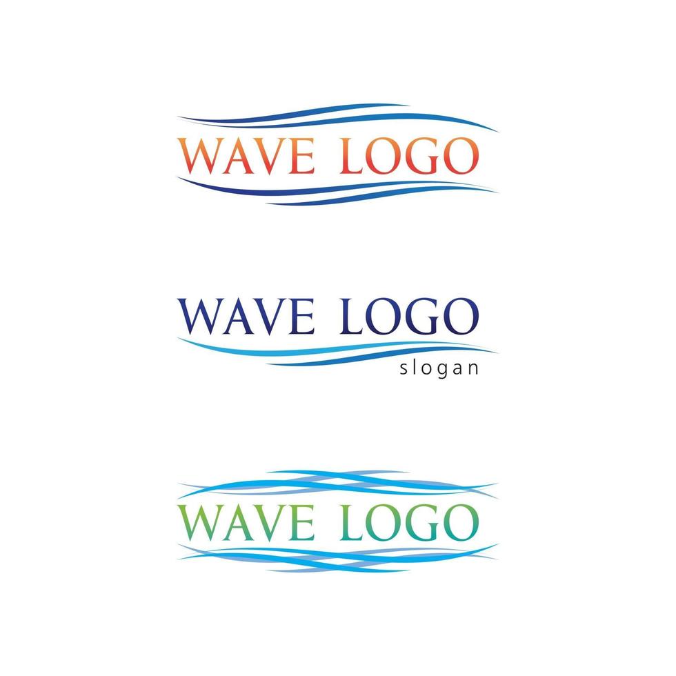 icônes de modèle de logo de plage de vagues et de symboles app vecteur