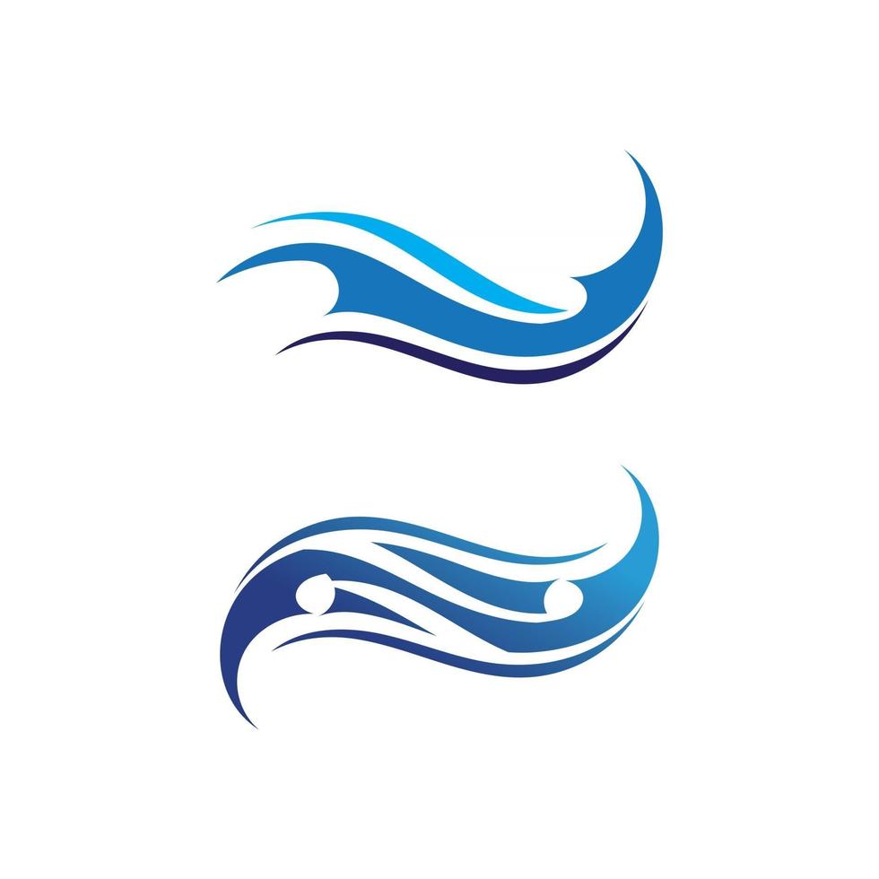 icônes de modèle de logo de plage de vagues et de symboles app vecteur