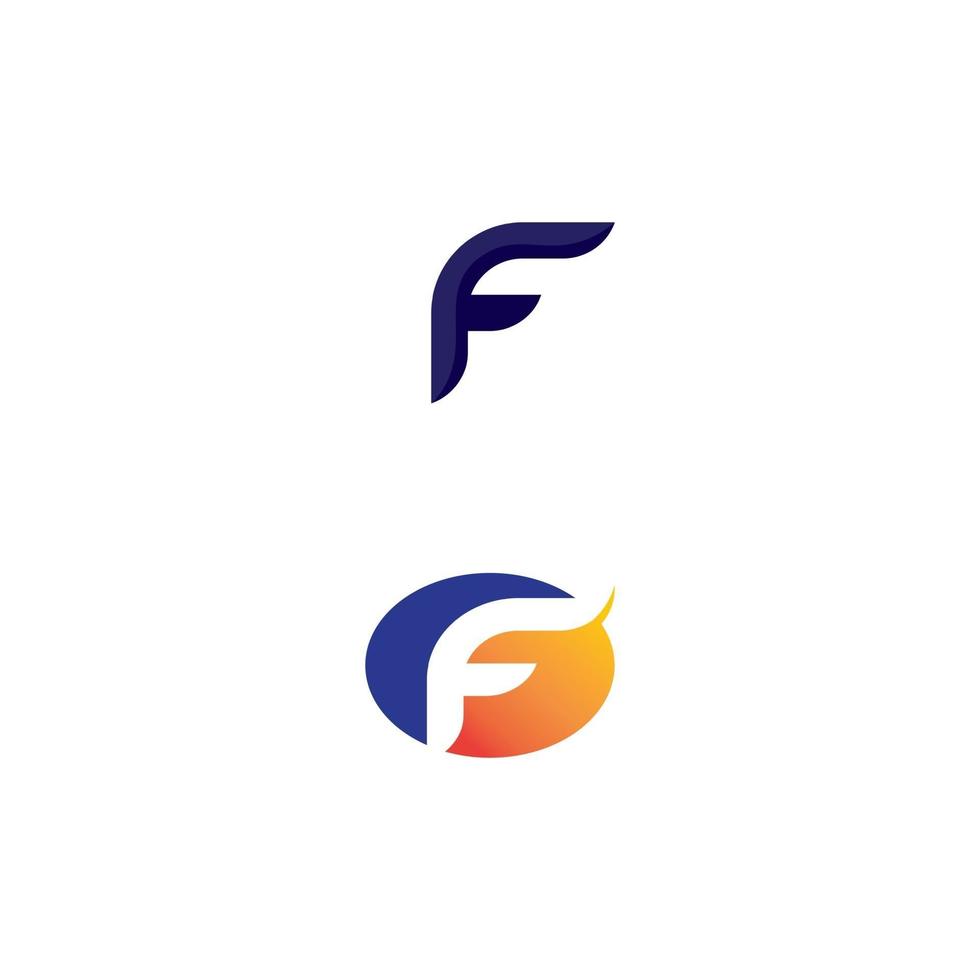f lettre logo et symboles icônes vectorielles modèle vecteur