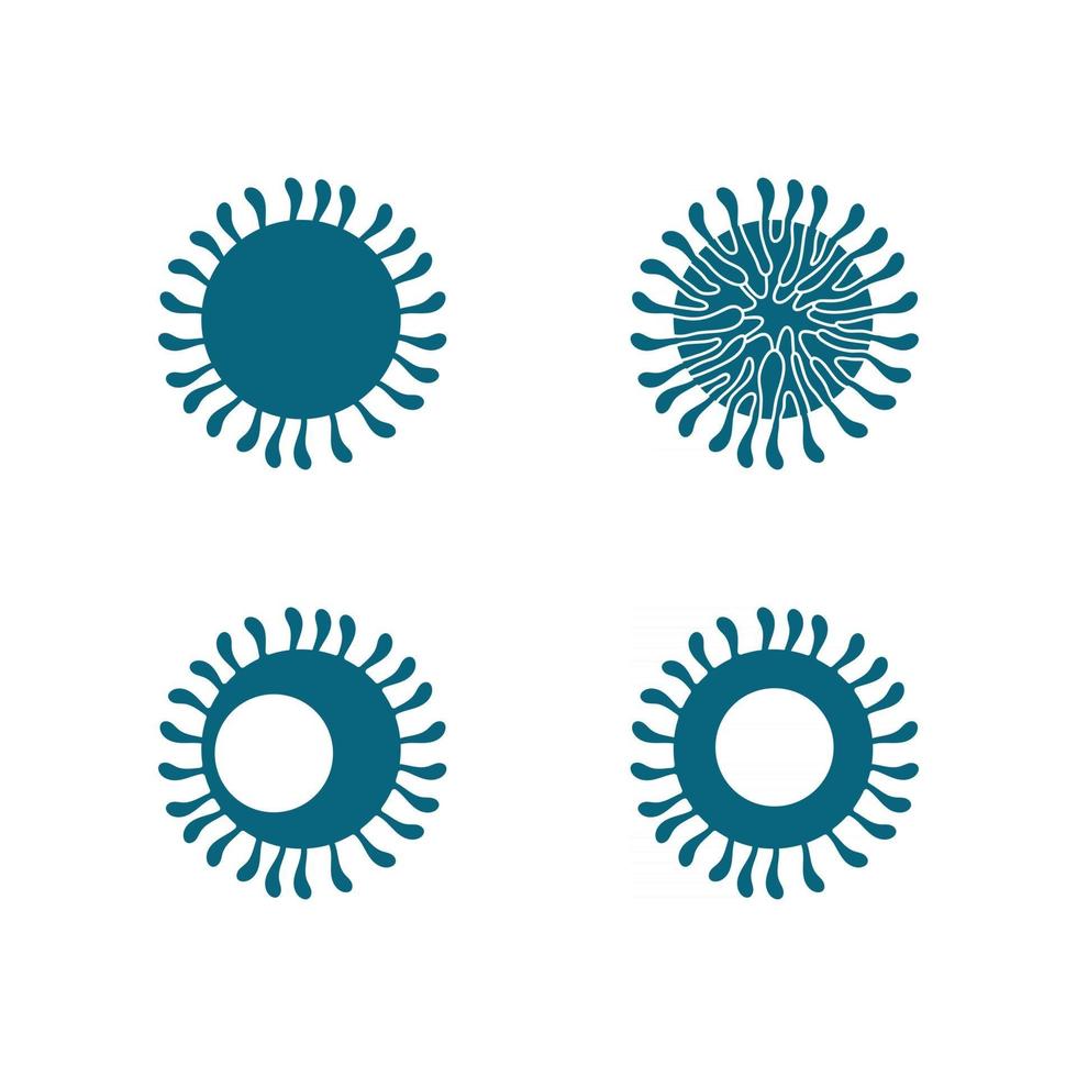 vecteur de virus corona virus et icône du logo design masque