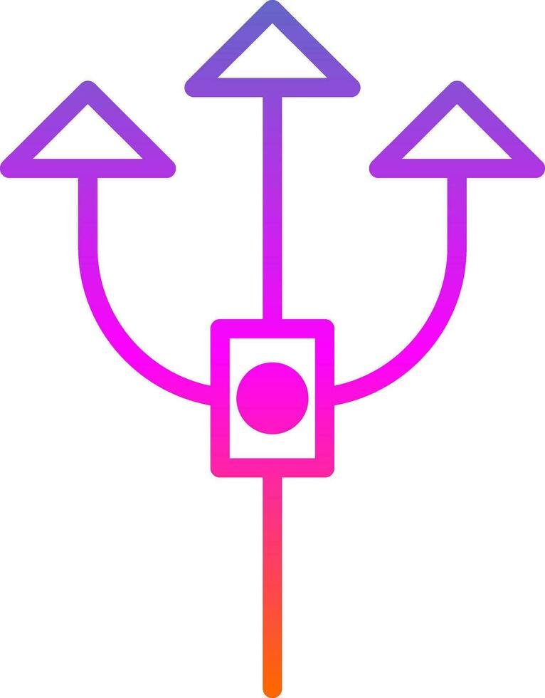 conception d'icône de vecteur de trident