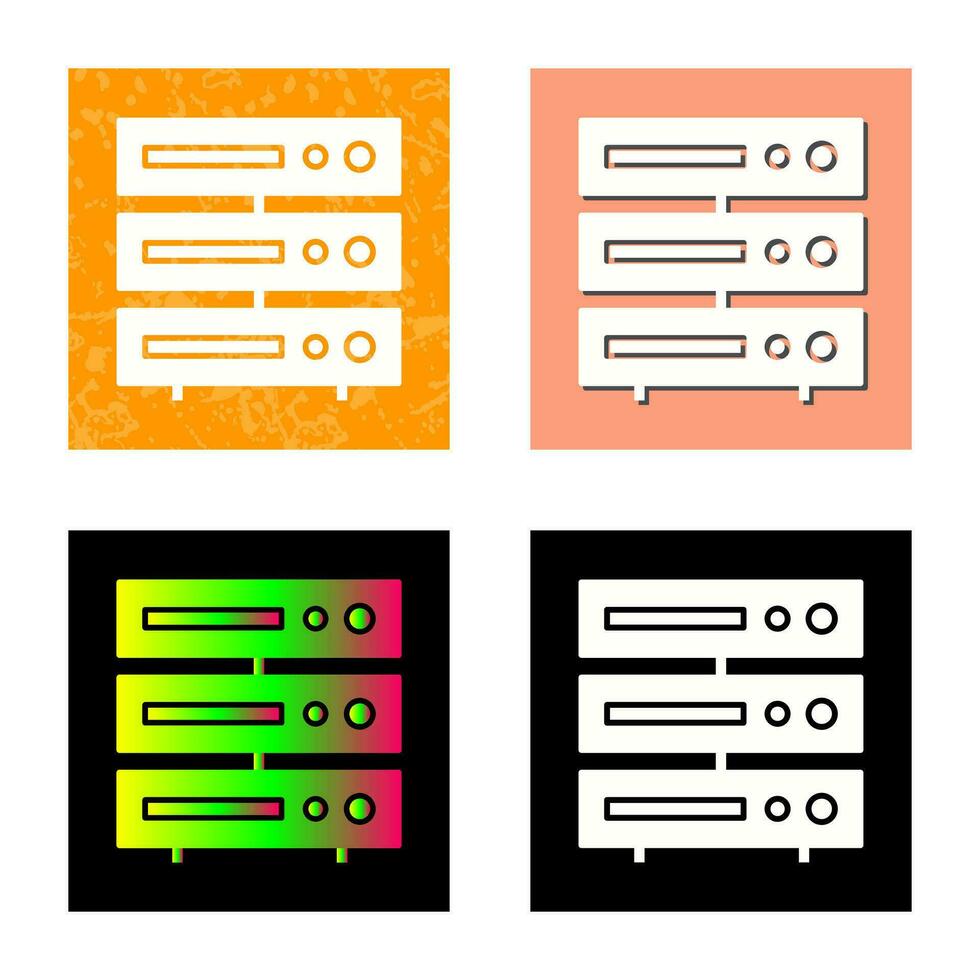 icône de vecteur de serveur unique