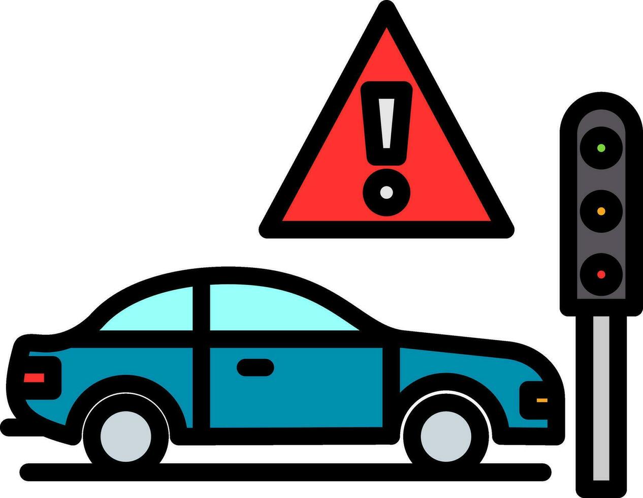 conception d'icône de vecteur d'avertissement