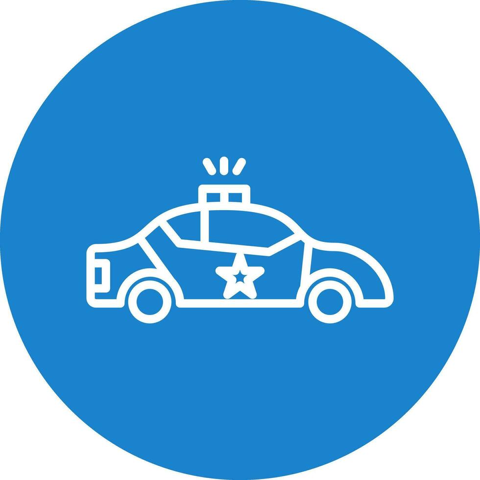 conception d'icône de vecteur de voiture de police