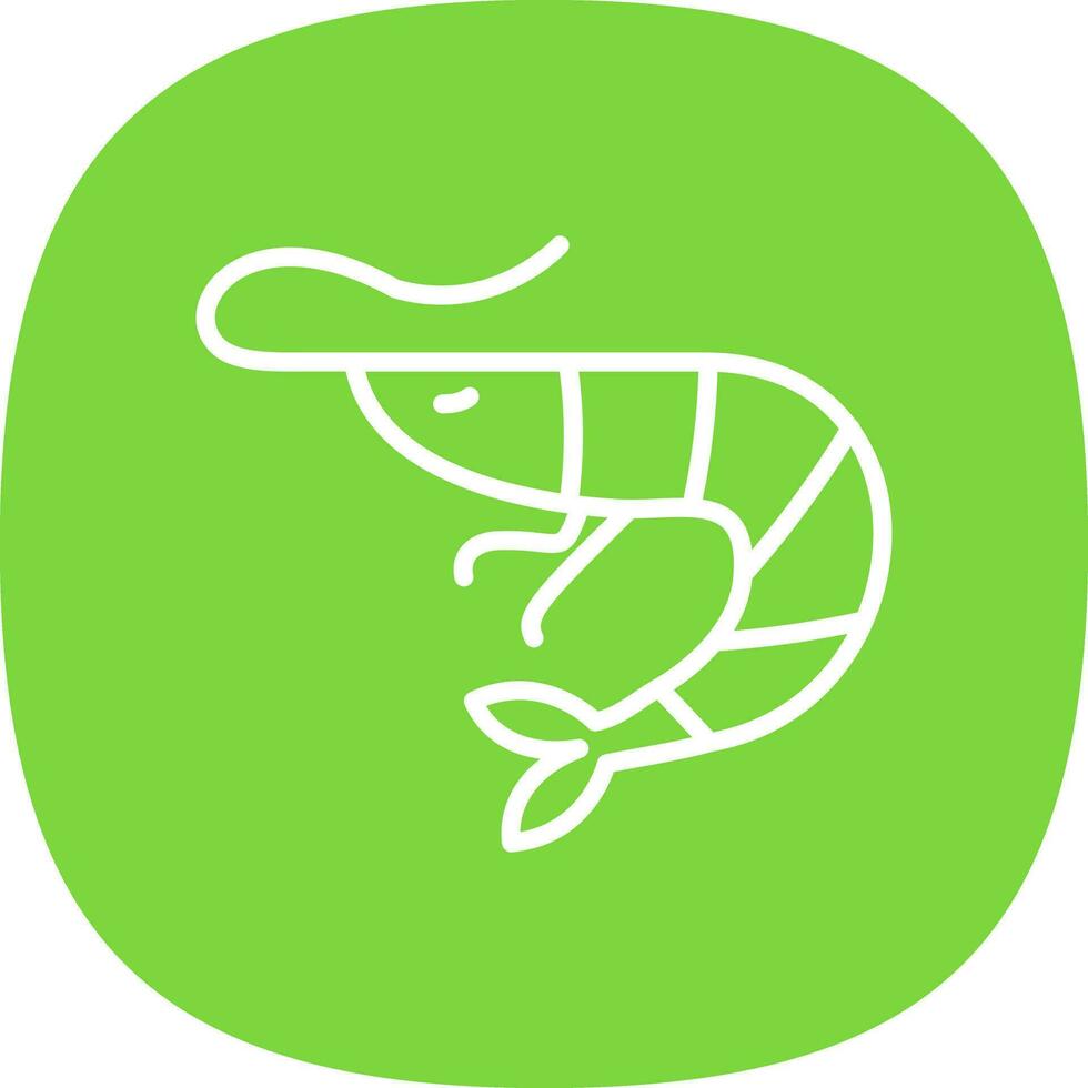 conception d'icône de vecteur de crevettes