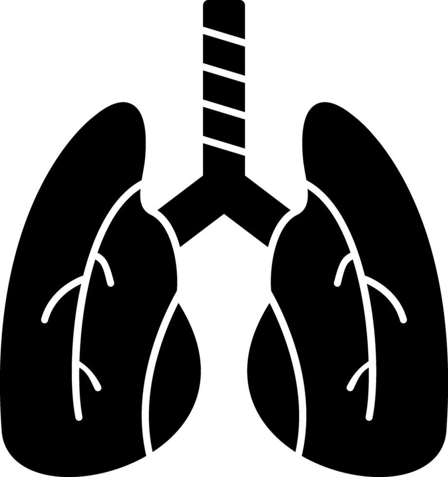 conception d'icône de vecteur de poumons