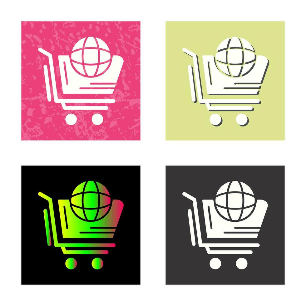 icône de vecteur de shopping monde