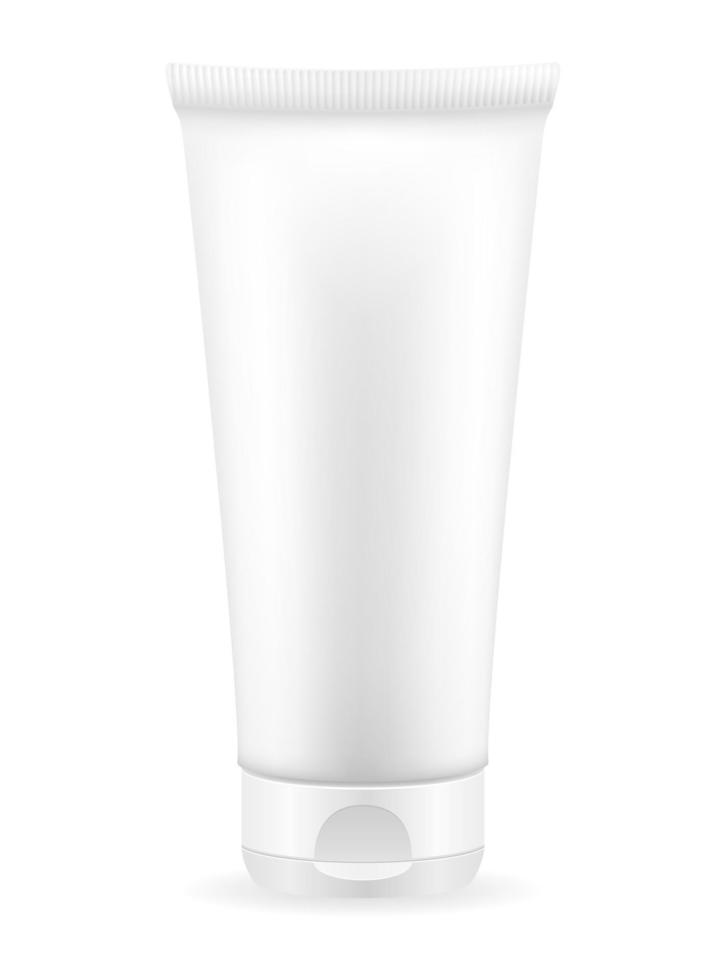 lotion à la crème dans un emballage en plastique illustration vectorielle stock isolé sur fond blanc vecteur