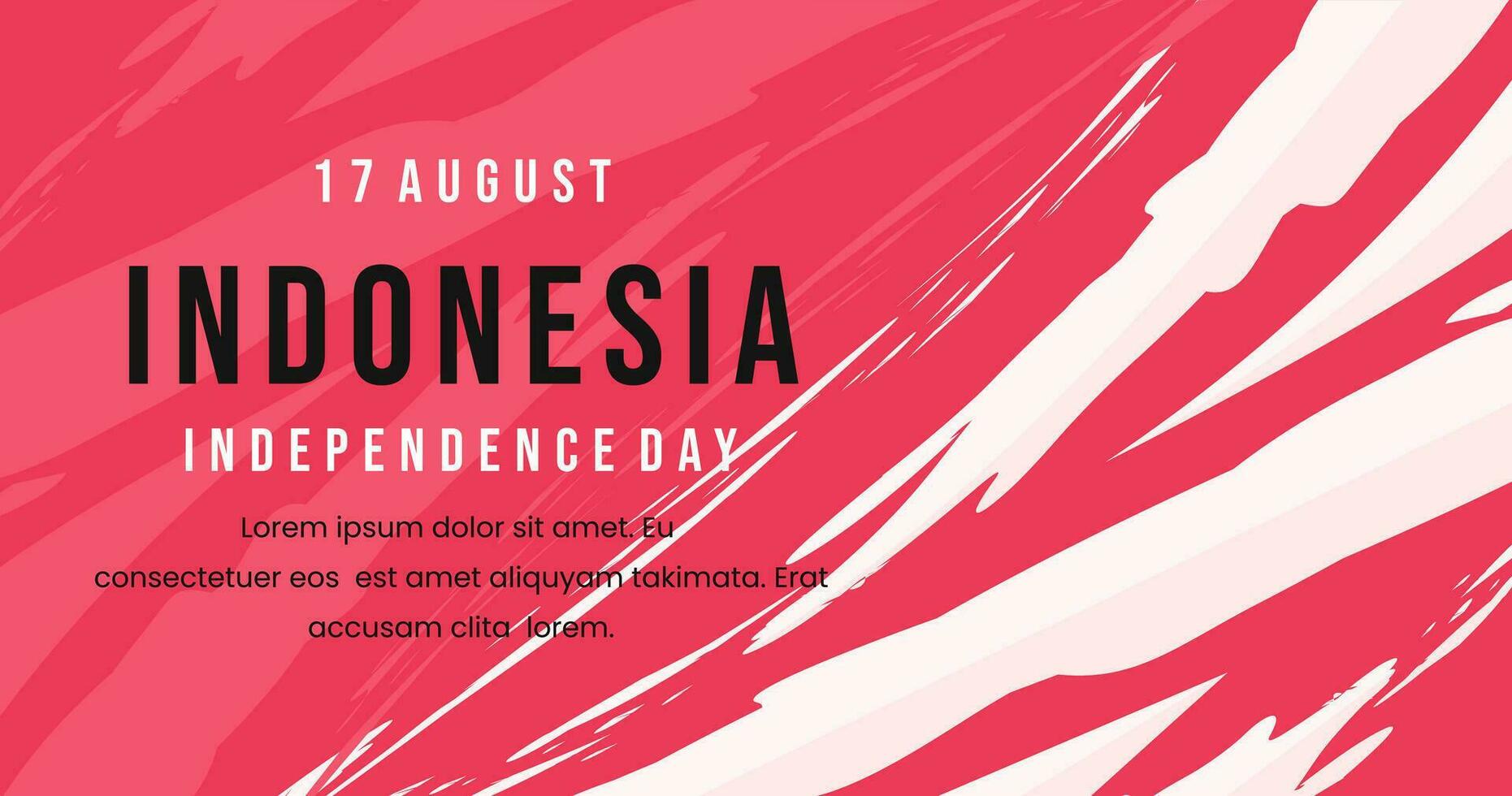 bannière Indonésie indépendant journée rouge blanc Contexte vecteur