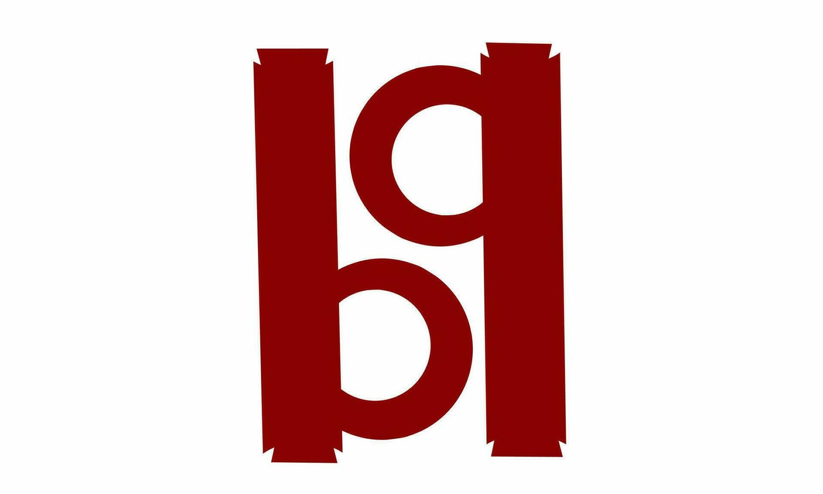 double lettre logo b. isolé blanc Contexte. vecteur