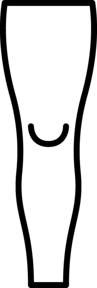 noir ligne art illustration de le genou icône. vecteur