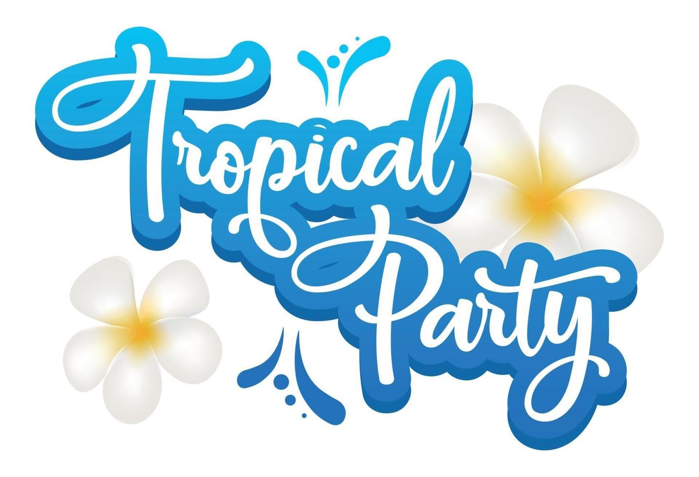 modèle de vecteur d'affiche plate fête tropicale