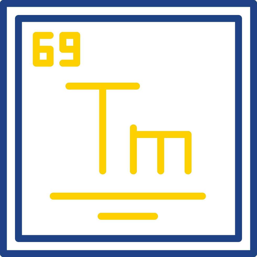 thulium vecteur icône conception