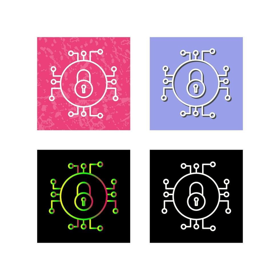 icône de vecteur de sécurité des données unique